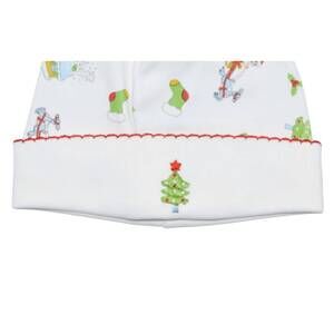 NEW BABY THREADS baby's santa's on the way cap in white/red/green